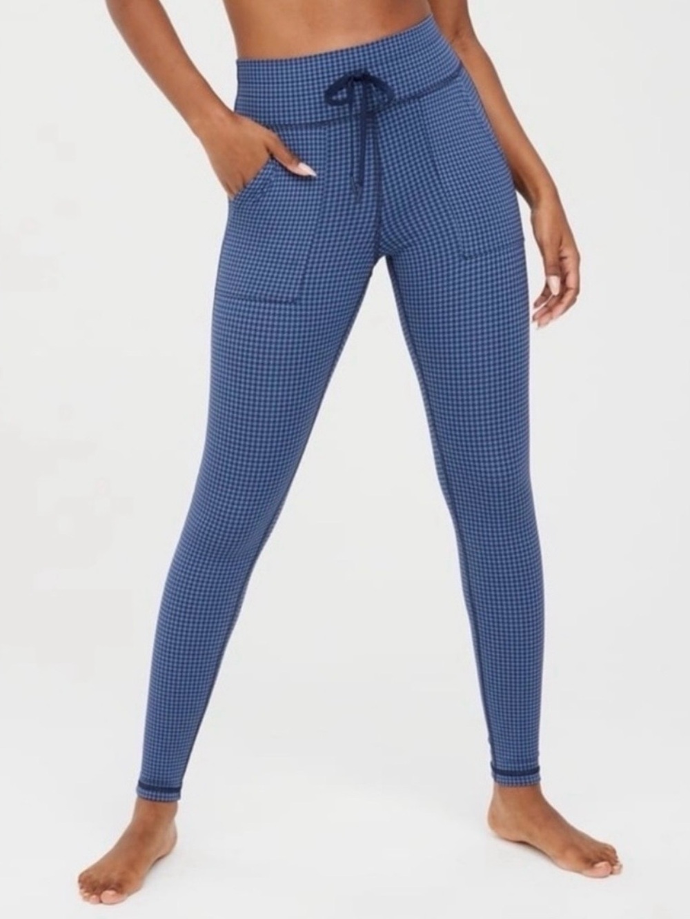 EUC OFFLINE By Aerie High-Rise Mini Houndstooth Drawcord Legging—Large
